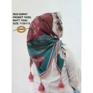 DENAY KW prisket crest hijab square veil hijab pleated crest