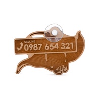 台灣檜木臨停車牌卡-魔鬼魚|鬼蝠魟魚,暫停下留電話號碼隨時聯絡