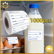 1000PCS Food Prison Date Label Stickers - Waterproof Product Label Storage