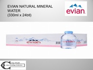Evian Natural Mineral Water 330ml x 24 bottles