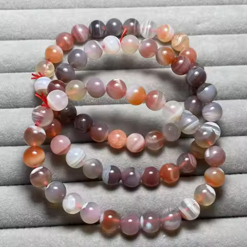 clearance (48) 3bracelets as photo natural 8mm botswana agate bracelet beads wholesale