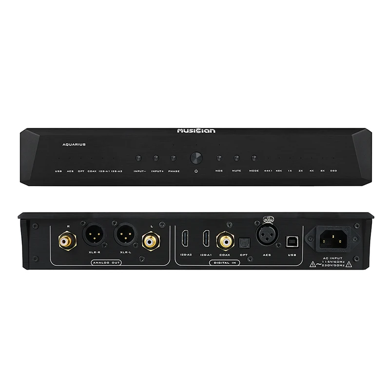 MUSICIAN Aquarius R2R Array DAC RCA XLR Balanced Output Digital Audio DAC USB/2x I2S/AES Balanced/co