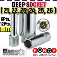 21mm, 22mm, 23mm, 24mm, 25mm, 26mm LONG DEEP BOX SOCKET WRENCH TAIWAN 21 22 23 24 25 26 IMPACT BOX S