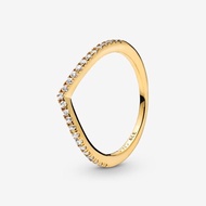 Pandora Sparkling Wishbone Ring -GOLD original cincin ori wanita pacar