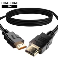 KABEL HDMI TO HDMI SUPPORT 4K 3D GOLD PLATE UNTUK TV PROYEKTOR PANJANG 5M