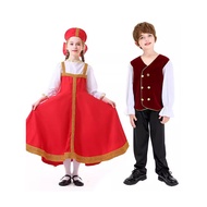 Kindergarten School Russian Ethnic Costume Ukraine Traditional Costume Group Games Stage Performance