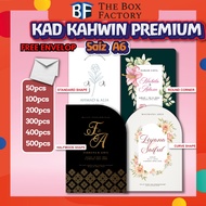 🔥LOWEST PRICE🔥  Free Envelop | A6 Kad Kahwin Digital Print | Wedding Card | Majlis Kad Kahwin | Teba