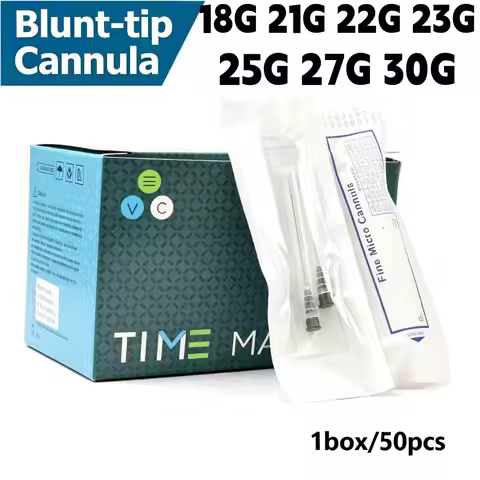 50pcs/box Disposable Blunt-tip Cannula 23G 25G 27G 18G 22G 50mm 70mm Blunt Body Piercing Tattoo Need