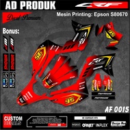 AF0015 Decal Stiker CRF 150 L Full Body Bahan Premium Gold Emas - Bebas Custom Nama Dan Nomor