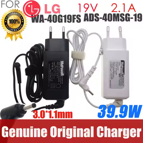 19V 2.1A 40W 3.0x1.0mm AC Adapter For LG LCAP48-WK LCAP48-BK WA-40G19FS ADS-40MSG-19 19040GPK GRAM P