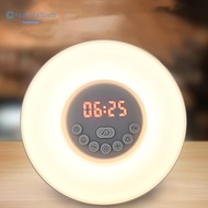 {IN-STOCK} Sunrise Alarm Clock with FM Radio LED Wakeup Light Table Clock Touch Dimmable [CrazyMallueb.sg]