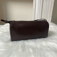 The Row 90’s 筆筒包皮革包 烏木棕色