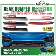 Rear Bumper Lamp Perodua Axia 2015 - 2019 Myvi Icon Alza 2018 - 2021 Reflector Brake Light LED DRL S
