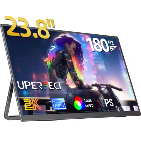 UPERFECT 23.8"180Hz 2K Portable Gaming Monitor QHD Type-C HDMI Eye Care External Second Screen For P