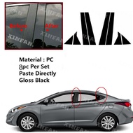 Carbon Fiber Car Stickers Door Window Pillar Post Piano Trim Cover For Hyundai Elantra MD AD 2011-20