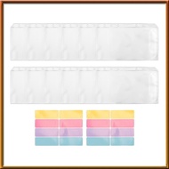 [chasoedivine.] A6 Binder Pockets 12PCS No Zipper Envelopes for Budgeting,6-Hole Zipperless Binder P