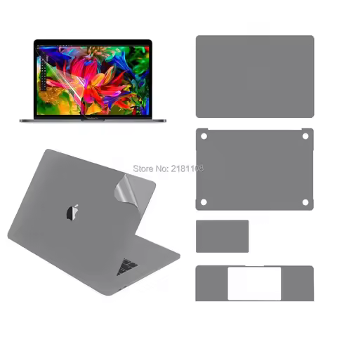 Protective Vinyl Decal Cover For New Apple Macbook Pro 16" A2141 2019 Top/Bottom/Touchpad/Palmguard 