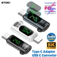 STOD Type C อะแดปเตอร์ ขั้วต่อจอแสดงผลดิจิตอล LED ชาร์จที่ชาร์จความเร็วสูง5A Android แปลงสายโทรศัพท์