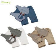 Winu Baby Boy Clothes Cotton Handsome Little Gentleman Plaid Vest Short Pants Outfit