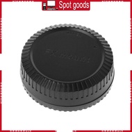 XI Rear Lens Body Caps Camera Cover Set Dust Screw Mount for Protective Plastic Black Replacement fo