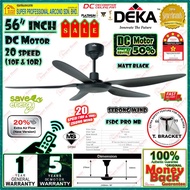 Deka Ceiling Fan F5DC PRO MB 56 inch Remote Control DC Motor Ceiling Fan ((20 speed))