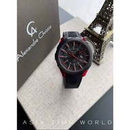 Alexandre Christie | AC 6553MDRIPREBA Men Black Dial Black Rubber Strap