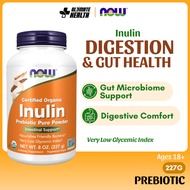 NOW Foods, Inulin Prebiotic Powder, Certified Organic, Non-GMO, Gut Health, Digestive Support, Low G
