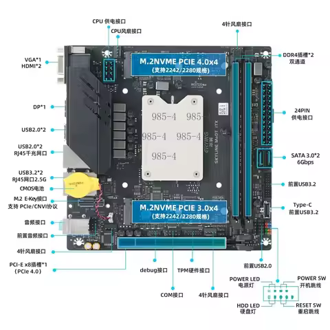 i9-12900HK i7-12700H ITX Mainboard Kit MoDT Desktop PC DDR4 Gaming Office