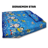 Homemade Bed Sheets with Doraemon Cartoon Children's Motif Measuring 120x200x20, 160x200x20, 180x200