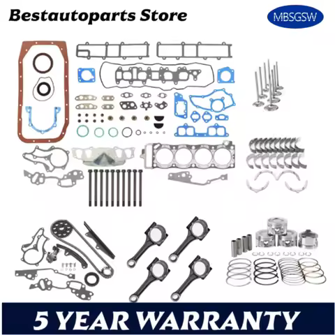 Engine Overhaul Gaskets Rebuild Full Gasket Set Head Bolts Kit For Toyota 2.4L l4 2.4 L T GAS SOHC 2