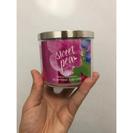 Bath and Body Works SWEET PEA 3 Wick Candle