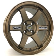 TE37 SL 15 inch 8JJ 4X100 4X114.3 ET20 CAR SPORT RIMS CHEAP WHEELS GLOSS BLACK MATT BRONZE WT544-7