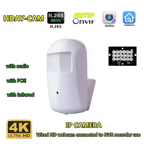 4K POE ONVIF 850nm IR 8MP PIR IP indoor Camera H.265 4MP 5MP LED Indoor Security CCTV System Video S
