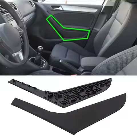 Black Left Right Interior Door Pull Handle Cover Trim For Volkswagen VW Golf 6 GTI MK6 2009-2014 5K4