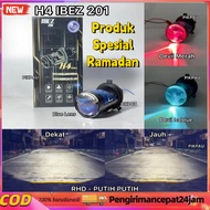 CLEARANCE Ibez 201 H4 Purple Lens LED Motorcycle Headlight Red Ice Blue Cooling Fan 2026 Latest Mode