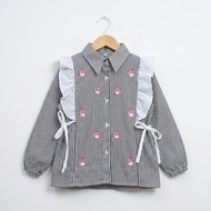 KEMEJA Zane Store - MUMBEE My Melody Screen Printing 5-12 Years Cute Girls' Blouse Top SHIRT MUMBEE 