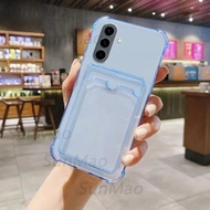 สำหรับ เคส A06 A16 5G A26 5G A36 5G A56 5G ช่องบัตรซิลิโคนอ่อนเชลล์ป้องกันการตกฝา