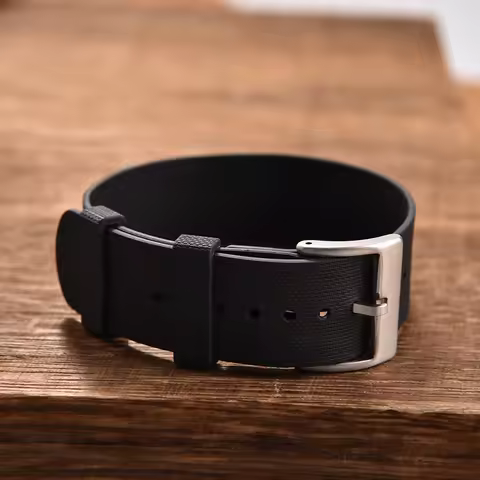 New Sports Fashion One Piece FKM Watch Strap 20mm 21mm 22mm Rubber Watch Band Wristband For Seiko Om