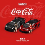 1∶64 車模 COCA COLA LAMBORORGHINI AVENTADOR LP700 GT EVO 合金汽車模型