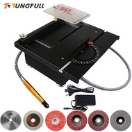 Electric Table Saw Mini Desktop Saw Small Household DIY Cutting Tool Table-Saw Angle Adjustable Electric Cutting Machine