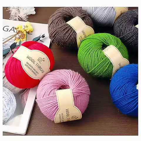 4-Ply Australian Wool Yarn, Soft Worsted Weight, Anti-Pilling Wool Blend Yarn for Hand Knitting & Cr