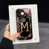 TEMU Phone Case: Gorgeous Pattern White Light Glass Phone Case, Light Luxury With Feel, Suitable For