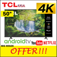 [2023 NEW + ORIGINAL] TCL 50 inch 4K HDR ANDROID TV SMART LED TV 50P615 Q UHD Super Sharp Image with Google Play Store NETFLIX (Replace 50P8M)