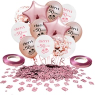 10Pcs 16 18 30 40 50 60 number rose gold balloon glitter table throw set combination for birthday pa