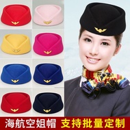 Naval Stewardess Hat Women's Beret Etiquette Stewardess Hat Team Performance Hat Stewardess Uniform 