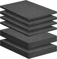 DECOHS 6 Pcs Pick Apart Foam Inserts - 2 Sizes, Black Foam Sheets - Pluck Pre Cubed Pads for Toolbox