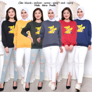 Joy Sana Sweater Wanita Aesthetic Sweater Wanita Korea Bahan Fleece Poke Ball