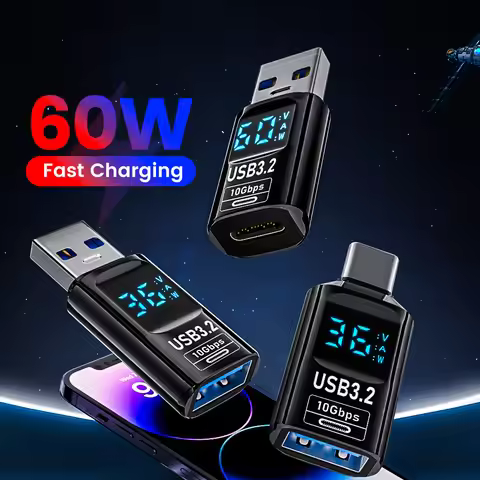 USB3.2 OTG Adapter USB to Type-C Fast Charging 10Gbps Data Transfer Connector For iPhone 15-17 Cellp
