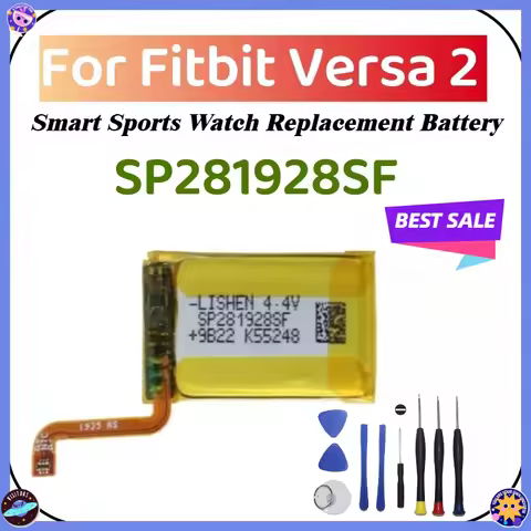 165mAh SP281928SF Rechargeable Battery For Fitbit Versa 2 Smart Sports Watch Wireless Accumulator FB