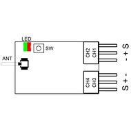 AFRC-RXF6602 Mini Receiver For Futaba S-FHSS FASST 6EX, 7C, TM-7, TM-8, T8FG, T10C, TM-10, T10CG, T1